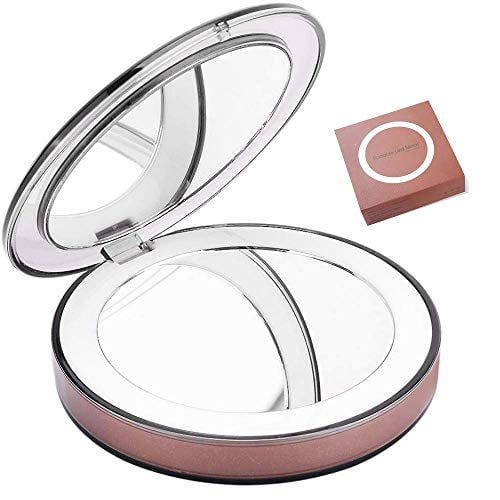 small magnifying mirror with light