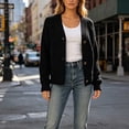 thumbnail image 6 of akafmk Cardigan Sweaters for Women Cable Knit Button Up Cardigan Long Sleeve Sweater Top Solid Color Fall Outfits, Size M, 6 of 6