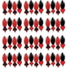 Beistle 50 Piece Card "Suit" Tiaras, Black/Red/Silver