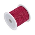 thumbnail image 3 of 1 Roll Nylon Beading Thread Knotting Cord 0.6mm 50 Yards Braided Nylon Crafting Satin String, Maroon, 3 of 5