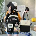 thumbnail image 1 of Conjunto De 5 Piezas Bolsa Escolar Para Niñas Multifuncional Estudiante Libro Bolsas De Gran Capacidad Adolescente Mochila Casual Para Mujeres, 1 of 4