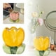 thumbnail image 3 of Porta Brochas de Maquillaje Flor de Cerámica - Diseño Elegante, Almacenaje Multifuncional y Tamaño Compacto - Organizador de Escritorio para Brochas/Plumas/ Dormitorio de Niñas, 3 of 3