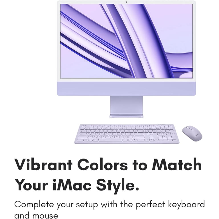 Macally Wireless Keyboard and Mouse Combo for Mac - Compatible