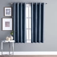 thumbnail image 1 of Hometrends Faux Silk 63" Grommet Room Darkening Window Curtain Panel, Blue, 1 of 7