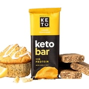 Perfect Keto Bars - The Cleanest Keto Snacks with Collagen and MCT. No Added Sugar, Keto Diet Friendly - 3g Net Carbs, 19g Fat,11g protein - Keto Diet Food Dessert (Lemon Poppyseed, 36 Bars)