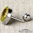 thumbnail image 5 of Body Candy 16G Womens 6mm 316L Stainless Steel Blossom Creation Yellow Sunflower Mens Cartilage Earring Helix Tragus Jewelry 1/4", 5 of 8