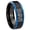 Black And Blue Step Edge, variant on Islamic Shahada Concave Black Tungsten Men Ring 10MM