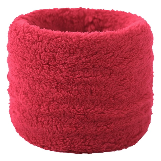 Bufanda de invierno cálida y protectora para ambos sexos, cuello alto, hilo grueso, color liso y cubrecuello, bufanda de poliéster para mujer.