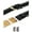 Black Band / Gold Buckle, variant on HIRSCH Duke Alligator Grain Calf Leather Watch Strap - Red Band / Silver Buckle - L - 20mm
