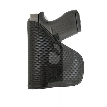 Garrison Grip Custom Fit Leather-Trimmed Pocket Holster Concealed Carry Comfort, GLOCK 42 with Laser (Best Pocket Holster For Glock 42)