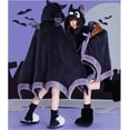 thumbnail image 4 of Cute Bat Costume Blanket, Halloween Blanket, Adult Wearable Blanket, Bat Blanket Hoodie Oversized Soft Sherpa Hoodie Women Throw Cloak Wrap Soft Throw Blanket, 4 of 12