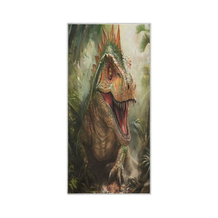 Quick-Drying Towel 30 x 15 Inch Yoga Towels Bath Towels Hand Bath Towels Sport Towel Water Absorption Light Easy to Store and Carry Fierce Dinosaur
