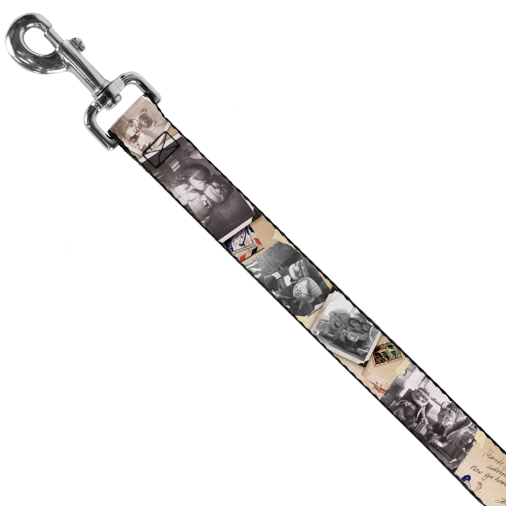 Disney Pet Leash, Dog Leash, Up Adventure Book Snapshots Post Cards, 6 Feet Long 1.0 Inch Wide