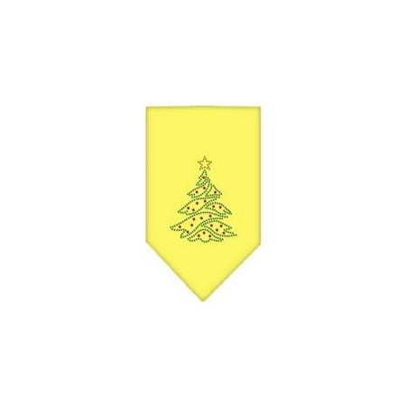 - Mirage 67-25-06 LGYW Christmas Tree Rhinestone Pet Bandana Yellow Large