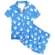 thumbnail image 2 of Odeerbi 2-12 Años Pijama de Satén de Verano Para Niña Con Solapa de Muesca, Camisas de Manga Corta, Pantalón Corto, Estampado de San Valentín, Ropa de Dormir, 2 of 6