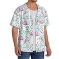 thumbnail image 4 of Xecao offers the Rabbit Back View for Men's Casual Short-sleeved Shirt, a button-up collared shirt with a pocket, perfect for beach vacations and yacht travel in the Large size., 4 of 7