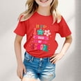 thumbnail image 1 of iTNHFP Vêtements d'Été pour Filles Garçon et Fille Mode Décontractée Imprimé Col Rond T-Shirt Manches Courtes Ample 6199, 1 of 3