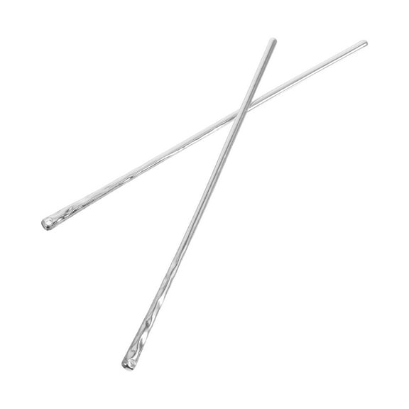 MUSEYA 2pcs Bun Hair Maker Hair Sticks Metal Silver Chignon Fixing For Women