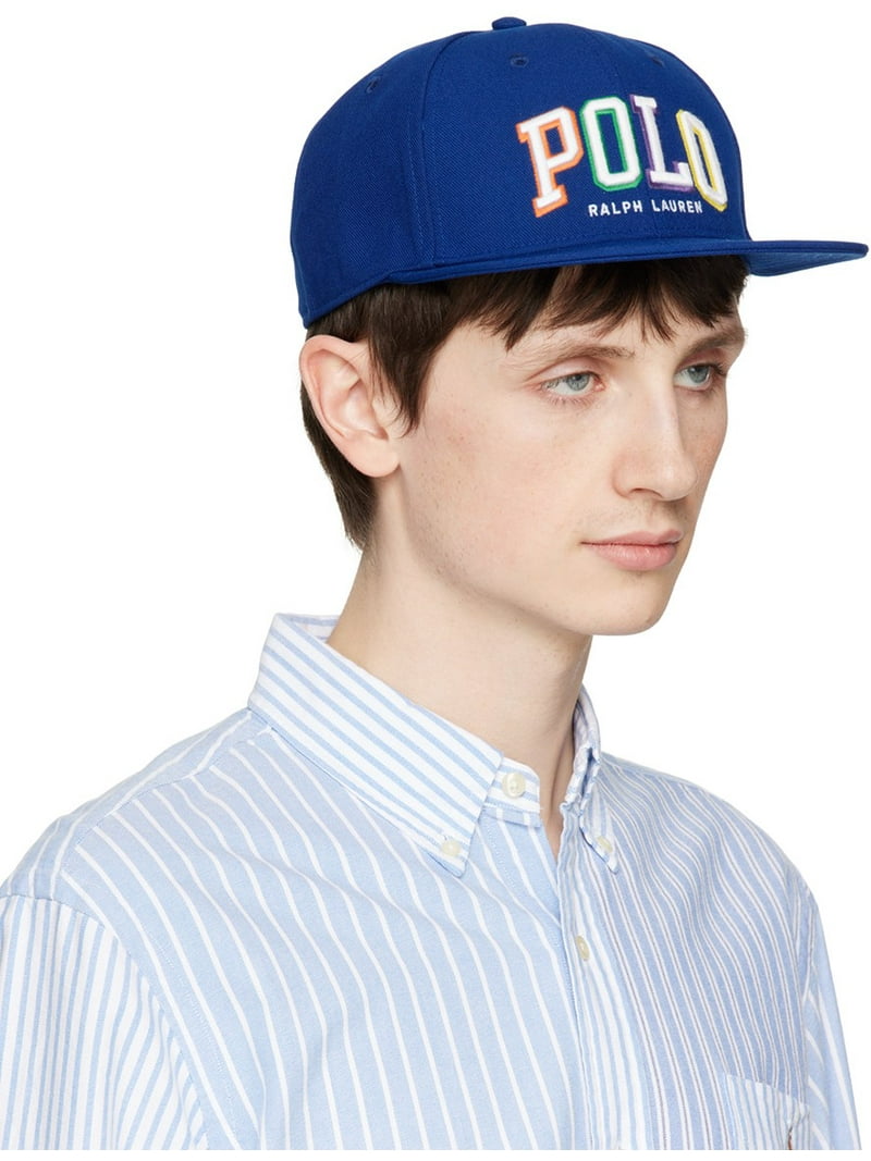 Polo Ralph Lauren Navy Embroidered Flat Cap Snap Back