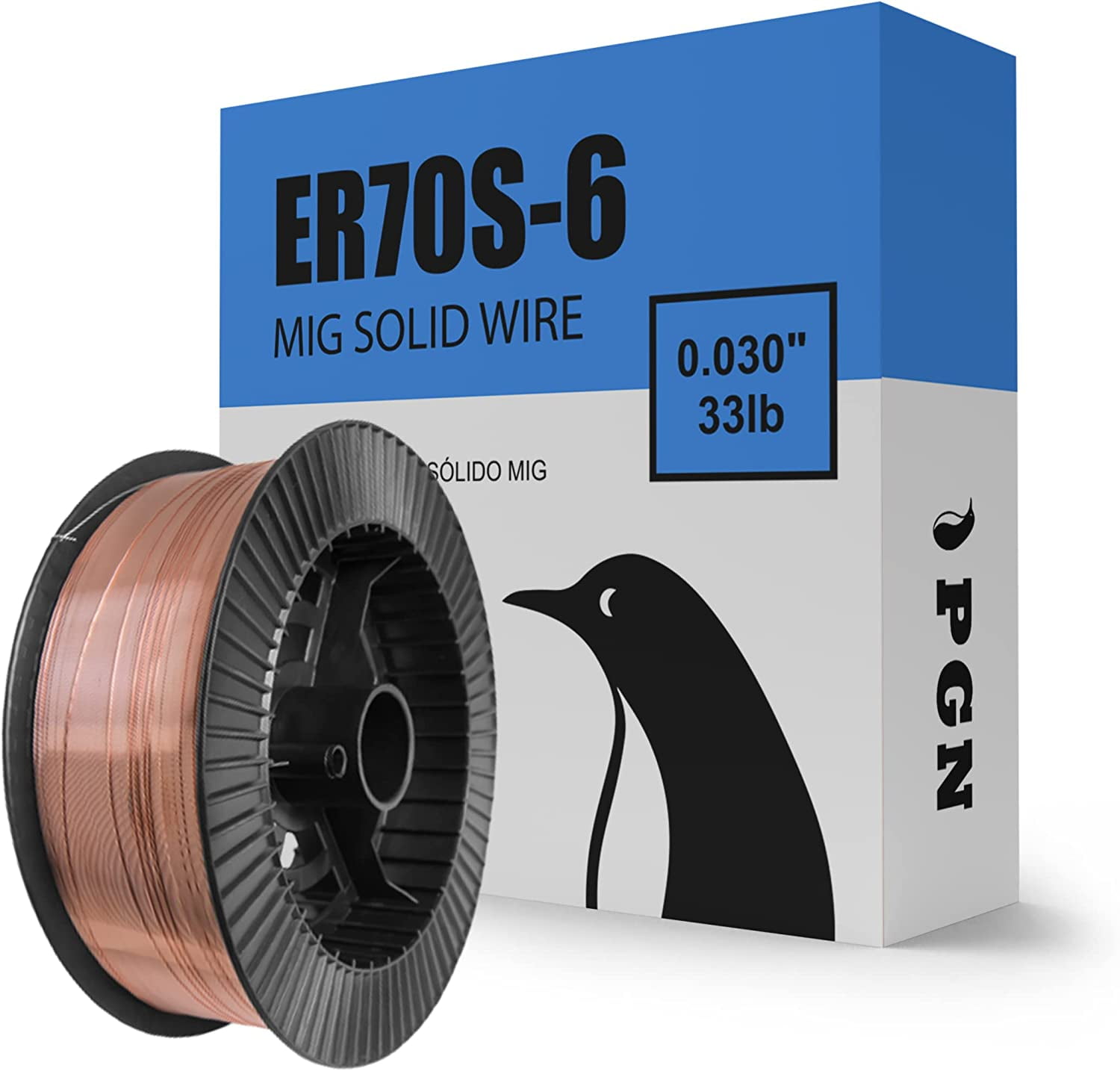 Solid MIG Welding Wire ER70S60.030 Inch, 33 Pound Spool Mild