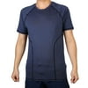 Outdoor Compression Running Quick Drying Short Sleeve Sports T-shirt Navy Blue M