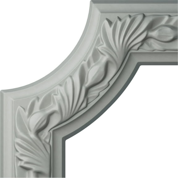 6"W x 6"H x 3/4"P Milton Running Leaf Panel Moulding Corner (matches moulding PML02X00MI)