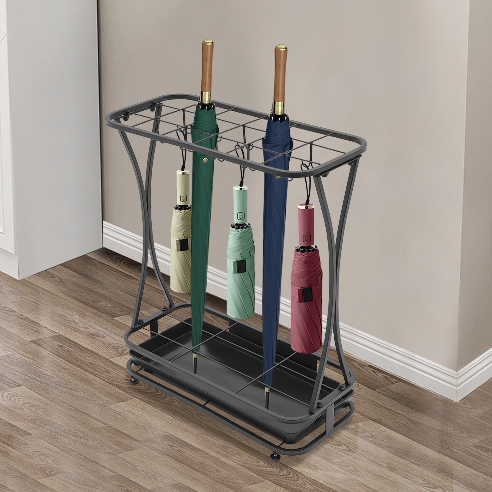 Umbrella Rack Organizer, Umbrella Holder Stand, Free Standing Umbrella Organizer
