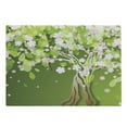 thumbnail image 1 of Floral Cutting Board, Tree with Blossoming Flourishing Petals Florets Spring Season Themed Print, Decorative Tempered Glass Cutting and Serving Board, Large Size, Fern Green Pale Pink, by Ambesonne, 1 of 1