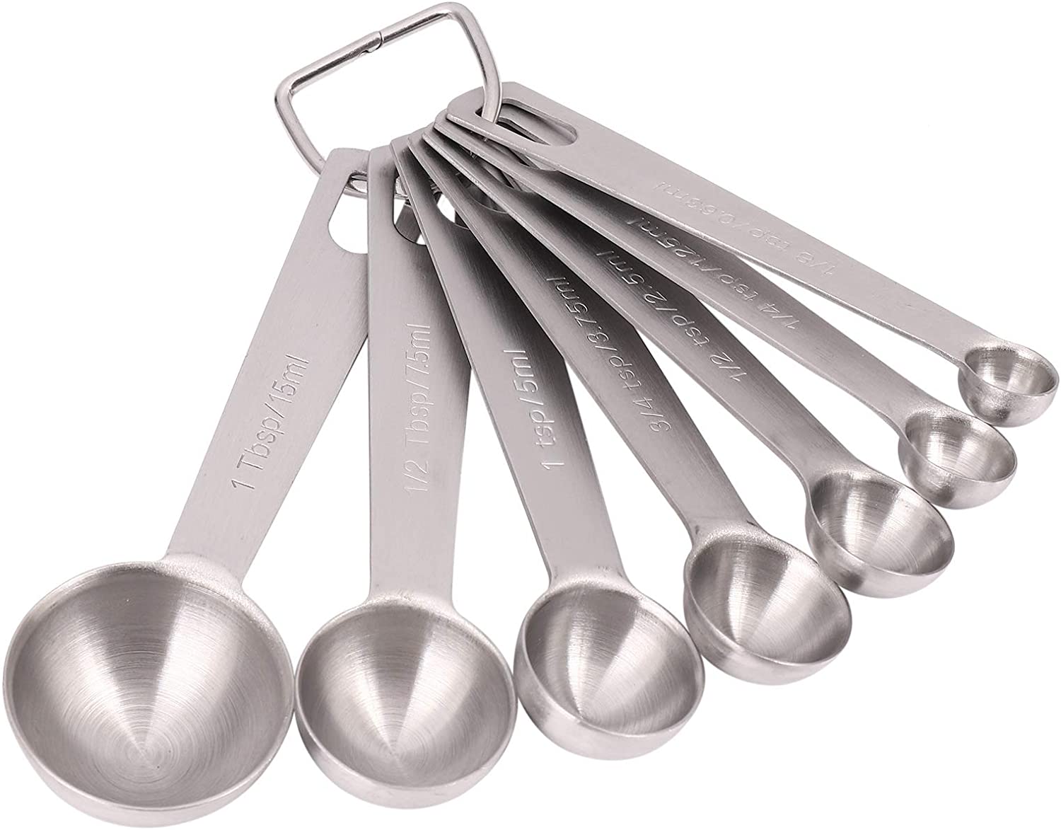 Fall Measuring Spoons Stainless Steel Measuring Spoons 7 Stackable Measure Spoon for Dry and ...