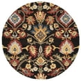 thumbnail image 4 of SAFAVIEH Blossom Lennon Floral Wool Area Rug, Charcoal/Multi, 8' x 8' Square, 4 of 7