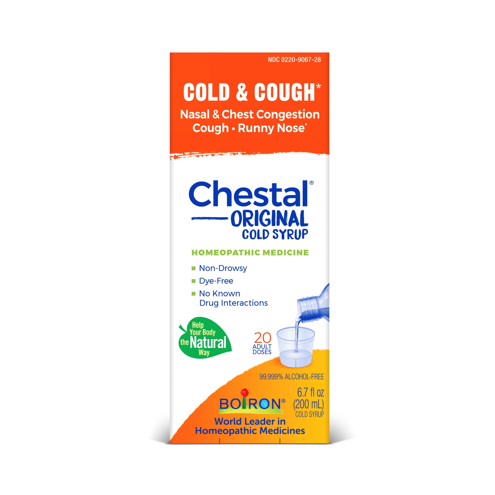 Boiron Chestal Cough Syrup, Homeopathic Medicine for Cold & Cough Relief, Nasal & Chest Congestion, Cough, Runny Nose, 6.7 fl oz