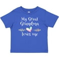 thumbnail image 3 of Inktastic My Great Grandma Loves Me Heart Great Grandchild Boys or Girls Baby T-Shirt, 3 of 5