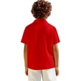 thumbnail image 5 of TIREOW Kids Boys Short Sleeve Dress Shirt Solid Color Button Down Shirt Summer Comfortable Casual Shirt Tops, 5 of 7