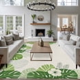 thumbnail image 3 of Palm Leaves Area Rugs 5'x8', Washable Small Throw Rugs for Classroom Bedroom, Farmhouse Summer Tropical Leaf Flowers Indoor Outdoor Rug Non-Slip Low Pile Carpet Runner Reversible Floor Mats, 3 of 8