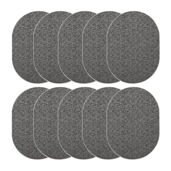 Furnish My Place Modern Indoor/Outdoor Commercial Gray Rug, Modern Area Rug, Baby Nursery Mat, Pet-Friendly Carpet for Living Room, Playroom, Made in USA, 2' x 3' Oval - Set of 10