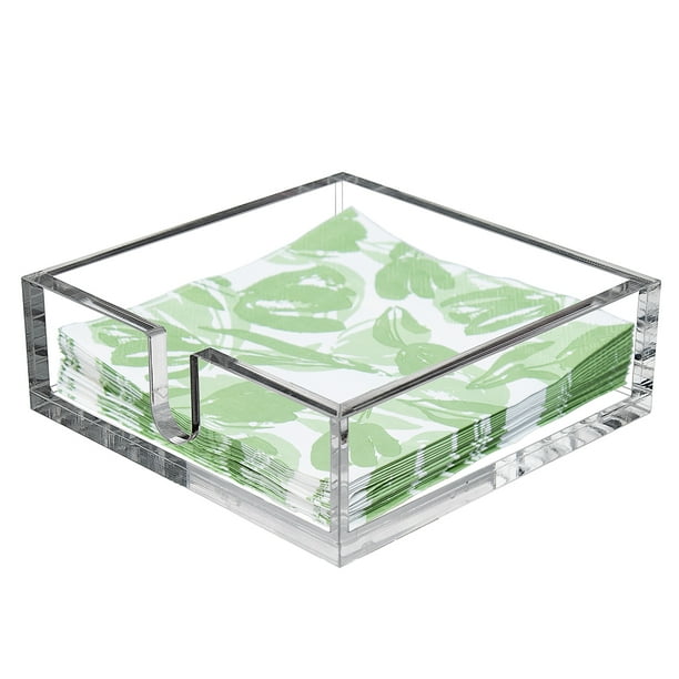 IEEK Acrylic Luncheon Napkin Holder,Decorative Napkin Tray for Dining