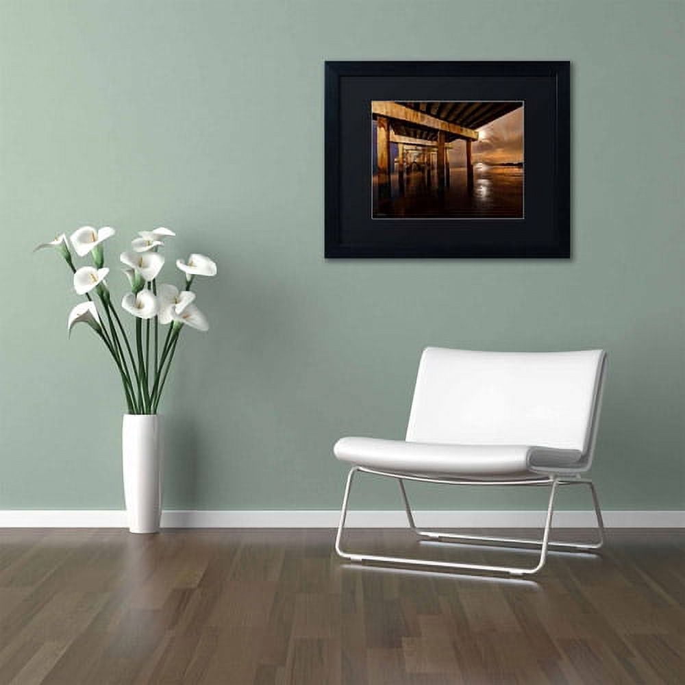 Trademark Fine Art "Coney Island - Brooklyn, NY II" Canvas Art by David Ayash, Black Matte, Black Frame