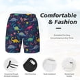thumbnail image 5 of Lsque Mens Swim Trunks Dinosaur Flowers Pattern - Bathing Suit Compression Liner - Beach Swim Shorts Swimwear - (S-3XL) - Stretch Quick Dry -Large, 5 of 9
