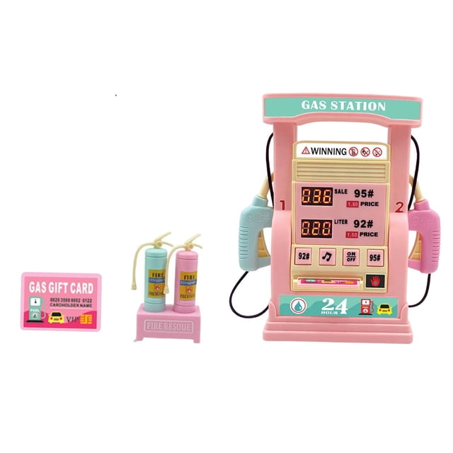 Juego De Simulación De Gasolinera, Accesorios De Juego De Rol Para Ni?os, Regalos De Cumplea?os, Rosa Sunnimix Gasolinera