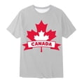 thumbnail image 5 of T-Shirt Canada Filles Drapeau du Canada Col Rond Manches Courtes Tee Garçons Fête Nationale T-Shirt Graphique Hauts Coupe Régulière Enfants Fille Fête du Canada Col Rond T-Shirt Imprimé Drapeau Canadien, 5 of 5