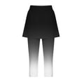 thumbnail image 7 of UVEASISHA Tennis Skirted Leggings for Women Capri Yoga Pants with Skirt High Waist Stretch Workout Pants Black L, 7 of 7