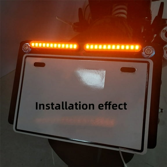 2Pcs 24 LED Motorcycle Turn Signal Light Bar Flowing Water License Plate Light