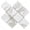 Gold, variant on The Tile Life Stately Arabesque Calacatta Polished Porcelain Mosaic Floor & Wall Tile, 11 x 12 in, 6-Piece