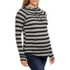 Maternity Striped Hacci Cowl Neck Hoodie