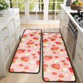 thumbnail image 4 of Kitchen Rugs Sets Of 2,Strawberry Plants Fruit Flowe Anti Fatigue Kitchen Mat Rugs Non Slip Washable,Decorative Kitchen Floor Mats for Kitchen,Sink,Laundry,17"x47"+17"x47", 4 of 5