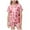 z250107-2-Orange, variant on LUOGENLI Pajamas Girls Christmas Pajamas Size 14-16 Children Place Girls' Valentine's Day Printed Pajamas Short Sleeved Button Top Shorts Home Pajamas Set Watermelon Red 8-9 Years