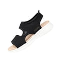 thumbnail image 3 of Domuza Women’s Ultra-Breathable Mesh Sport Sandals, Open Toe Lightweight Slip-On Walking Shoes with Comfortable Cushioned Sole for Summer and Travel Black 9（EU-42）, 3 of 7