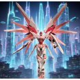 thumbnail image 3 of Gundam Assembly Model Assembly Manual Gundam Model Kit Large Class Robot Need to assemble by hand（The height is around 15-20 centimeters）Pink Freshman Freedom (Weapon+Bracket+Color Box Packaging), 3 of 5