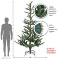 thumbnail image 6 of Northlight Real Touch™️ Pre-Lit Slim Nordmann Fir Artificial Christmas Tree - 9' - Warm Clear LED, 6 of 8