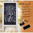 thumbnail image 3 of Magnetic A-Frame Chalkboard Sign, Extra Large 20" x 40", Standing Chalkboard Easel, with Chalk Marker + Chalk & Eraser, Sandwich Board Outdoor Sidewalk Sign, by Better Office Products (Whitewash), 3 of 4